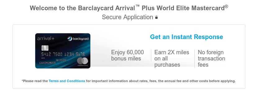 Barclays Arrival Plus World Elite MasterCard
