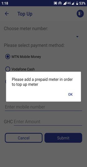 Add ECG Ghana prepaid meter