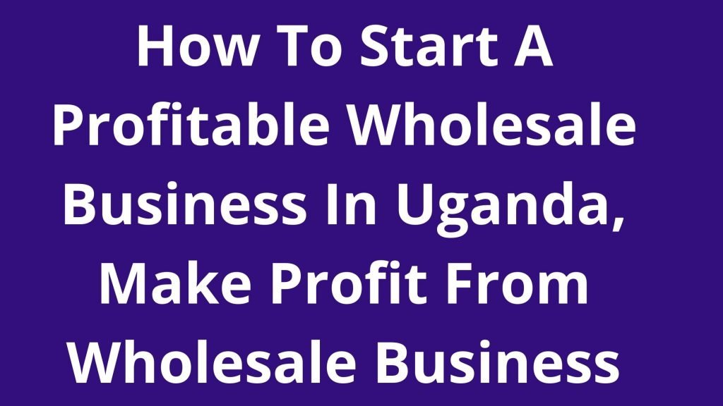 How To Start A Profitable Wholesale Business In Uganda