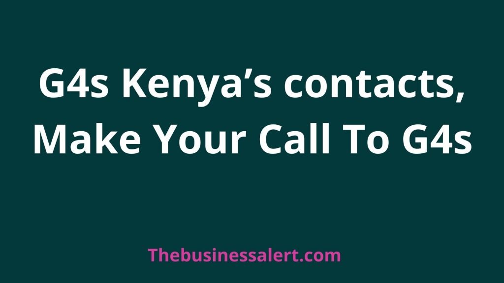 G4s Kenya contacts