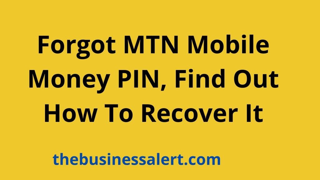 Forgot MTN Mobile Money PIN